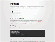 Tablet Screenshot of proj4js.org